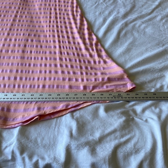 Everly Women's Orange / Lilac Striped  A-Line Tank Top Summer Dress‎ Size Medium - Picture 8 of 10